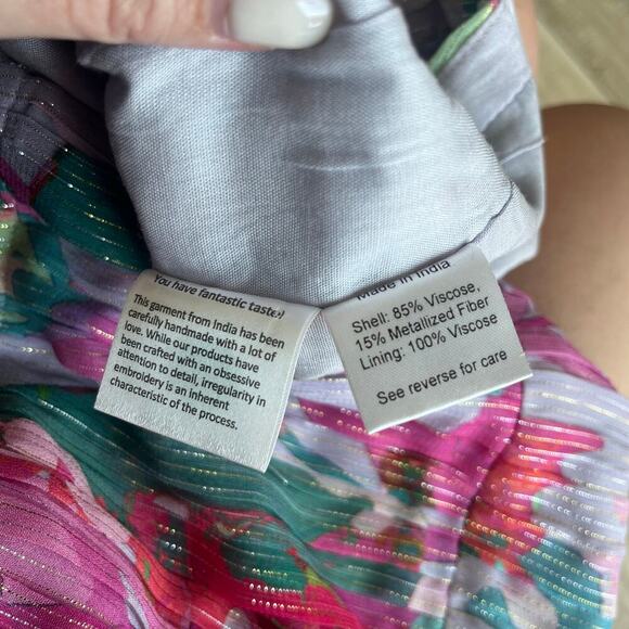 Rococo Sand Lyan Skirt Lilac Lurex Size M - Picture 4 of 5